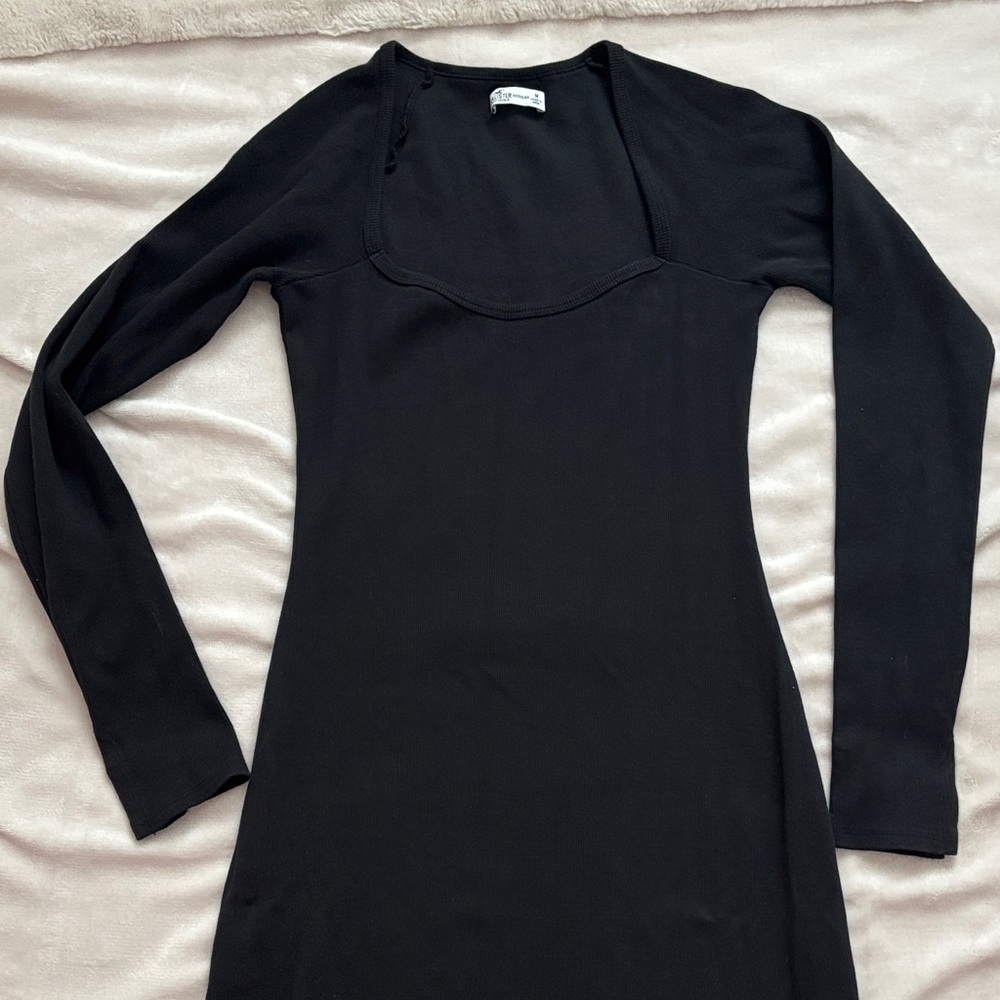 Womens hollister long sleeve black dress